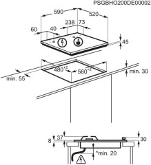 Газовая варочная панель AEG HKB 64450 NB