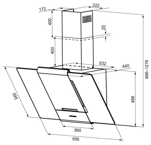 Кухонная вытяжка Kronasteel Talli 600