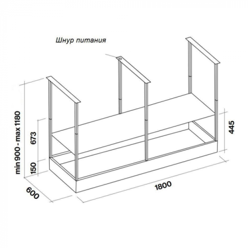 Островная вытяжка Falmec SPAZIO 130 NERO CZPI30.E0P7 ZZZH461F