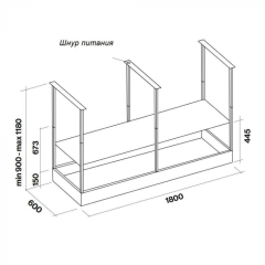 Островная вытяжка Falmec SPAZIO 130 NERO CZPI30.E0P7 ZZZH461F
