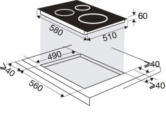 Индукционная варочная панель Brandt BPI1641UB