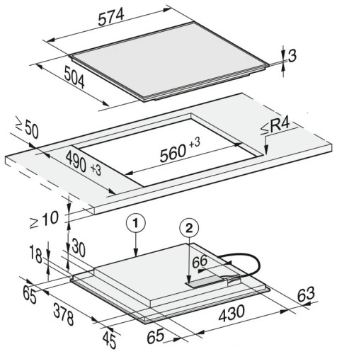 Индукционная варочная панель Miele KM 7201 FR