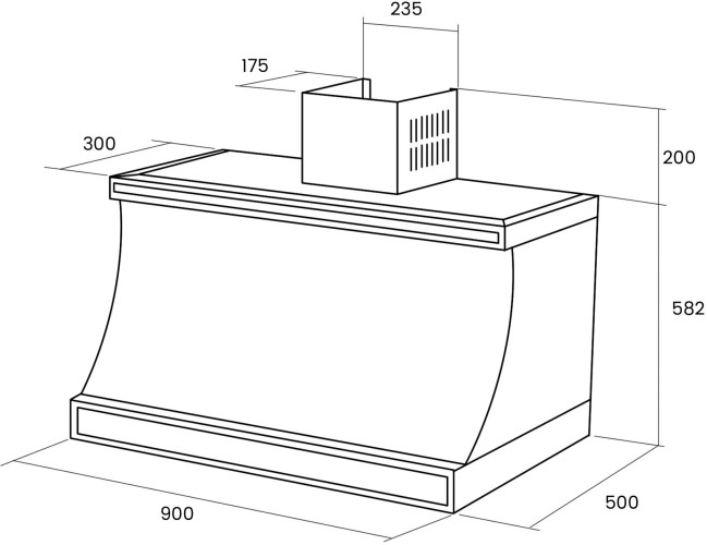 Кухонная вытяжка Kuppersberg T 969 BOR Bronze