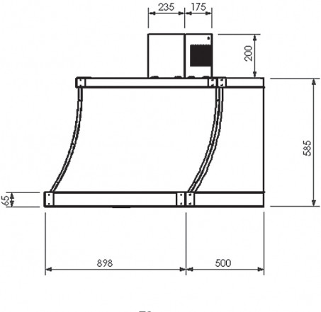 Кухонная вытяжка Kuppersberg T 969 BOR Bronze