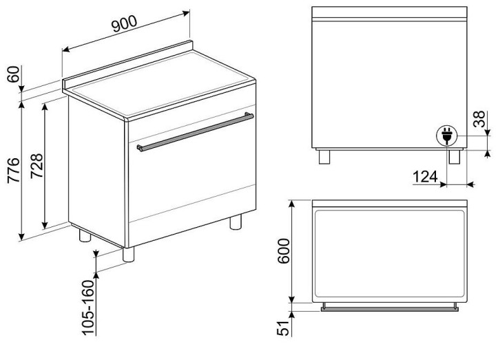 Электрическая плита Smeg SUK91CMX9