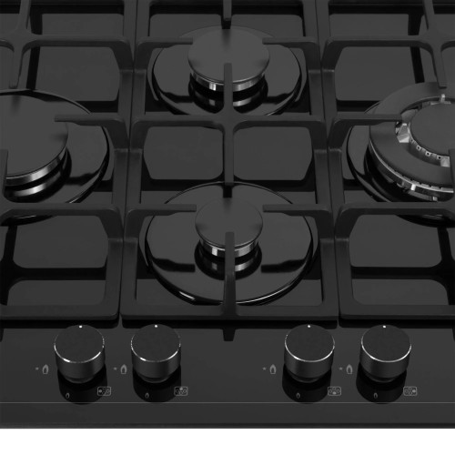 Газовая варочная панель MEFERI MGH604BK GLASS ULTRA