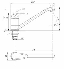 Смеситель для кухни Tsarsberg TSB-650-1202