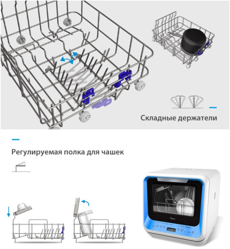 Посудомоечная машина Midea MCFD42900BLMINI i