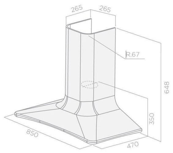 Кухонная вытяжка Elica SWEET PELTROX A 85 CAM
