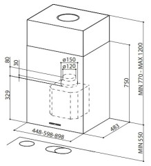 Кухонная вытяжка Faber Cubia Isola Plus EV8 X A60