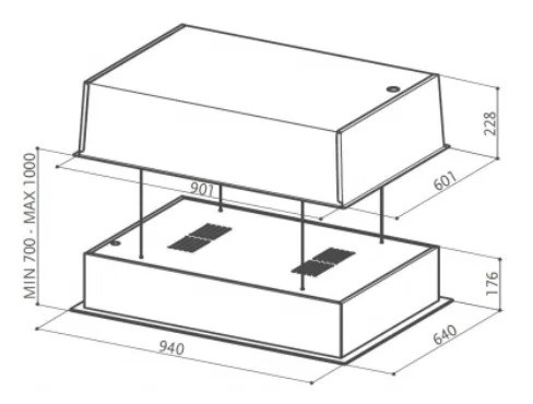 Островная вытяжка Faber SkyLift X/WH F90