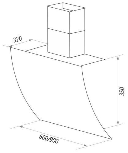 Кухонная вытяжка Maunfeld Sky Star Auto 60 черное стекло
