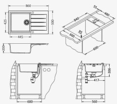 Кухонная мойка Alveus Cadit 40 Terra-G22 песчаный 1132028