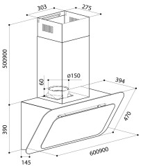 Кухонная вытяжка Lex Olive 600 black