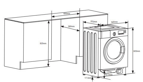 Встраиваемая стиральная машина Weissgauff WMDI 6148 D