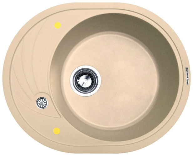 Кухонная мойка Zigmund & Shtain Kreis OV 575 топленое молоко