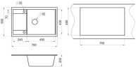 Кухонная мойка Granula GR-7805 пирит
