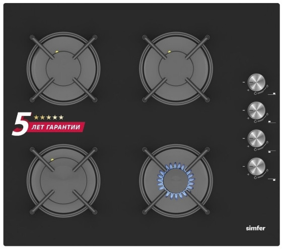 Газовая варочная панель Simfer H 60K40 S000