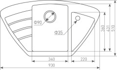 Кухонная мойка Zigmund &amp; Shtain ECKIG 900 швейцарский шоколад