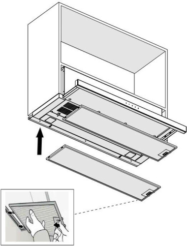 Встраиваемая вытяжка PANDO IES 60 IX TOUCH CT BLANCO 850 SEC