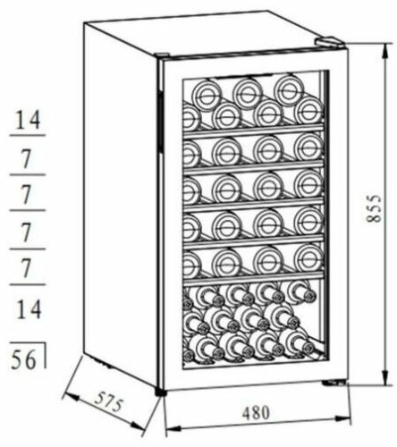 Винный шкаф MAUNFELD MFWC-124S56