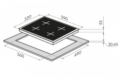 Индукционная варочная панель MAUNFELD EVI 594.FL2S-BG