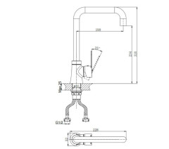 Смеситель для кухни Rush Tenerife TE2835-23
