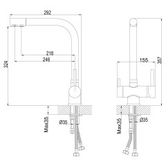 Смеситель для кухни Rossinka Z40-25
