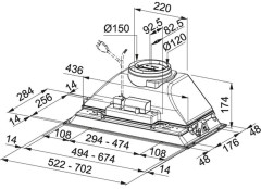 Встраиваемая вытяжка Franke FBI 532H XS