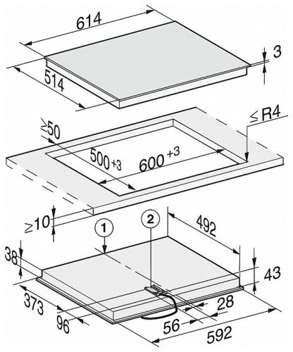 Электрическая варочная панель Miele KM 6540 FR, черный