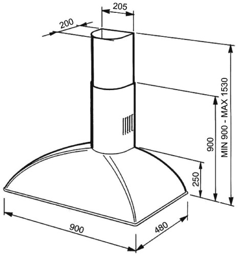 Кухонная вытяжка Smeg KS89POE