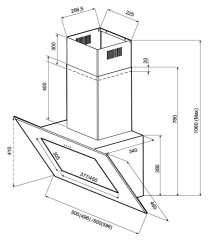 Кухонная вытяжка Krona Seliya 500 black PB