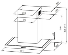 Кухонная вытяжка MONSHER Cocos 60 W