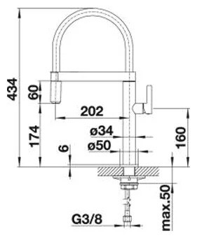 Смеситель для мойки Blanco Culina-S Mini хром 519843