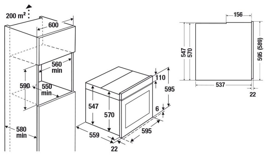 Электрический духовой шкаф Kuppersbusch BP 6350.0-Airfry S2 Black Chrome