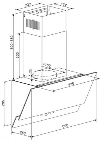 Кухонная вытяжка Zigmund & Shtain K 151.6 W