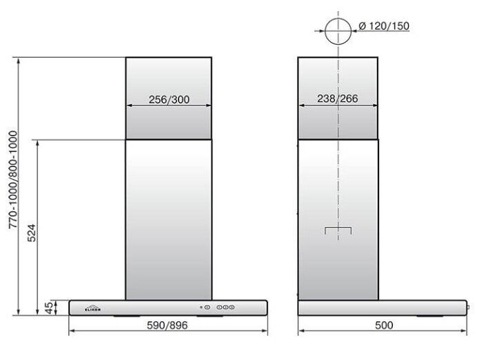Кухонная вытяжка Elikor Квадра 60П 650 К3Д антрацит