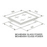 Газовая варочная панель MEFERI MGH604WH GLASS POWER