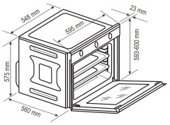 Электрический духовой шкаф Kraft TCH-OV107RAES