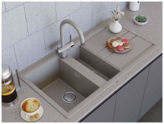 Кухонная мойка Omoikiri Kitagawa 100-2-GR Artceramic/leningrad grey 4993804