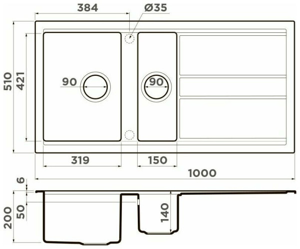 Кухонная мойка Omoikiri Kitagawa 100-2-GR Artceramic/leningrad grey 4993804