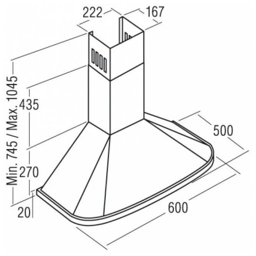 Кухонная вытяжка Cata Neblia 600 Negra
