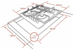 Газовая варочная панель Ginzzu HCG-468