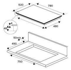 Индукционная варочная панель Bertazzoni P784IC1G5NE