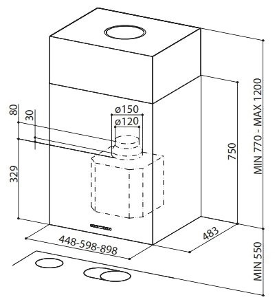 Кухонная вытяжка Faber Cubia Isola Plus EV8 X A90