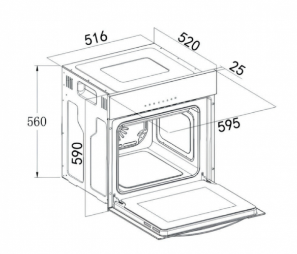 Электрический духовой шкаф Weissgauff EOM 610 PDBS 438 034