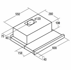 Встраиваемая вытяжка Cata TF 3600 BK