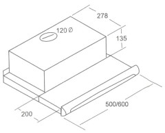 Встраиваемая вытяжка Exiteq Retracta 2301