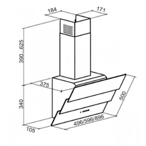 Кухонная вытяжка ZorG Vector 700 60 M черный