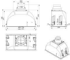 Встраиваемая вытяжка Falmec Built-In Burano Plus 70 BK